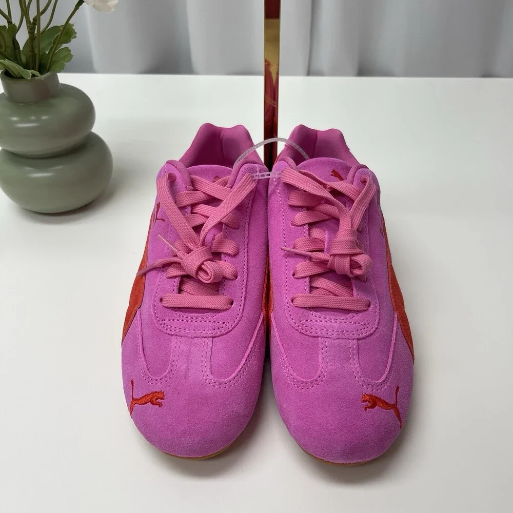 PUMA Speedcat OG Suede Low Top Lace-Up Cushioned Women’s Pink Pixel